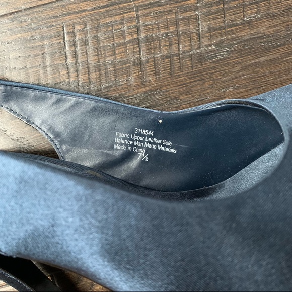 Lulu Townsend Size 7.5 Royal Blue Open Toed Fabric 4.5 Inch Platform High Heels - Picture 10 of 12